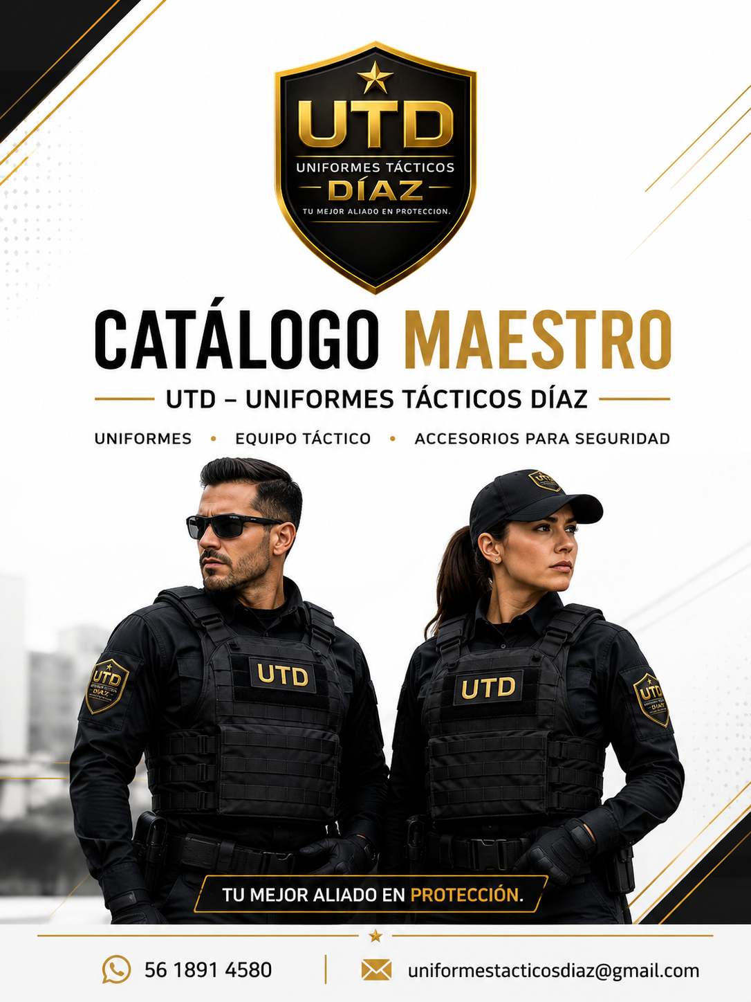 Catálogo maestro UTD con uniformes tácticos